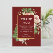 Remerciements Carte de remerciement de mariage photo Bourgogne (Debout devant)