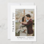 Remerciements Carte de remerciement de mariage photo Bourgogne (Dos)