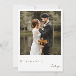 Remerciements Carte de remerciement de mariage photo de couple m
