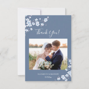 Remerciements Carte de remerciement de mariage photo de fleurs d
