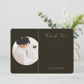 Remerciements Carte de remerciement de mariage photo typographie (Debout devant)