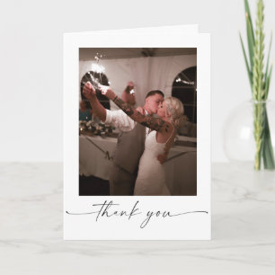 Remerciements Carte de remerciement de mariage pliée à l'écritur