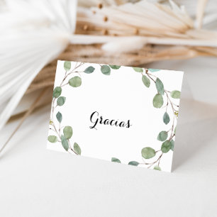 Remerciements Carte de remerciement de mariage pliée Calligraphi