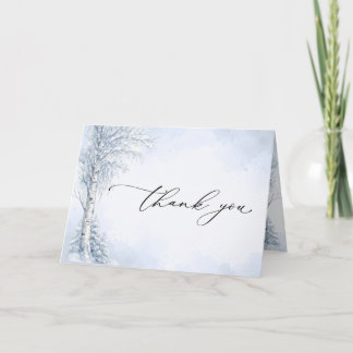 Remerciements Carte de remerciement de mariage pliée en bouleau