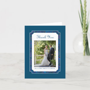 Remerciements Carte de remerciement de mariage Plum Happy avec p