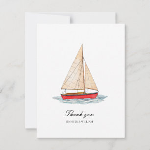 Remerciements Carte de remerciement de mariage pour bateau nauti