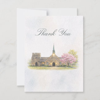 Remerciements Carte de remerciement de mariage printanier avec é