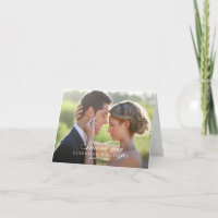 Carte de remerciement de mariage Pure Elegance - B
