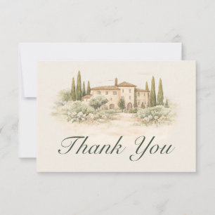 Remerciements Carte de remerciement de mariage romantique italie