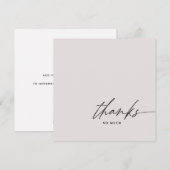 Remerciements Carte de remerciement de mariage rose Blush Script (Devant / Derrière)