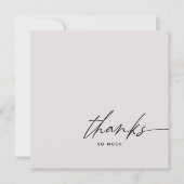 Remerciements Carte de remerciement de mariage rose Blush Script (Devant)