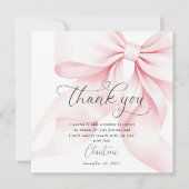 Remerciements Carte de remerciement de mariage rose chic (Devant)