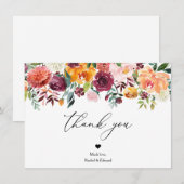 Remerciements Carte de remerciement de mariage rustique (Devant / Derrière)