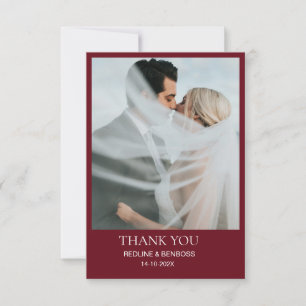 Remerciements Carte de remerciement de mariage simple moderne av