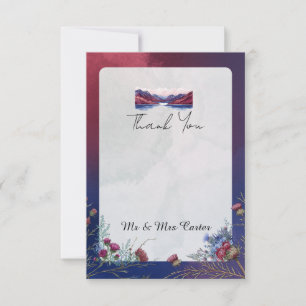 Remerciements Carte de remerciement de mariage sous les cieux de