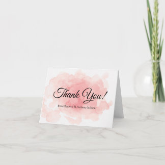 Remerciements Carte de remerciement de mariage Splash of Pink