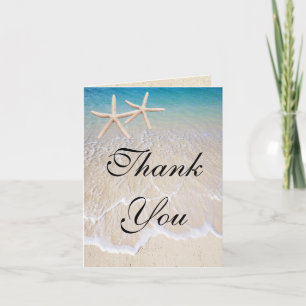 Remerciements Carte de remerciement de mariage Starfish Beach