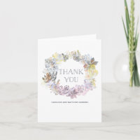Carte de remerciement de mariage Sweet Succulents
