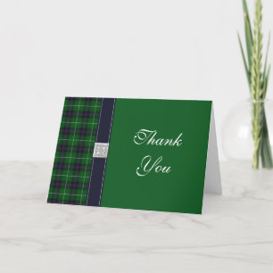 Remerciements Carte de remerciement de mariage tartan