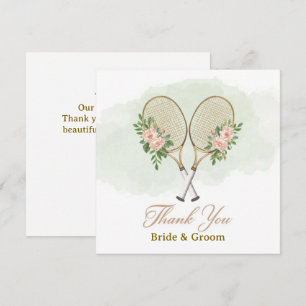 Remerciements Carte de remerciement de mariage Tennis 