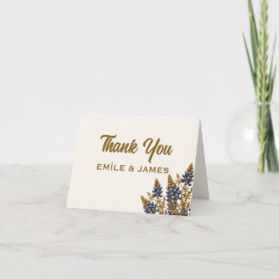 Remerciements Carte de remerciement de mariage Texas Bluebonnet