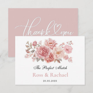 Remerciements Carte de remerciement de mariage The Perfect Match