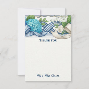 Remerciements Carte de remerciement de mariage Vague Côtière