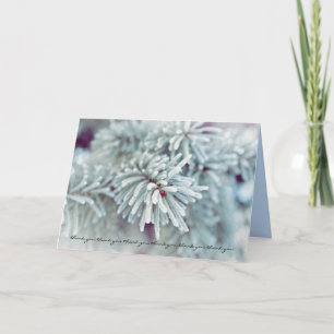 Remerciements Carte de remerciement de mariage Winter Wonderland