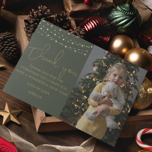 Remerciements Carte de remerciement de Noël élégante pour enfant