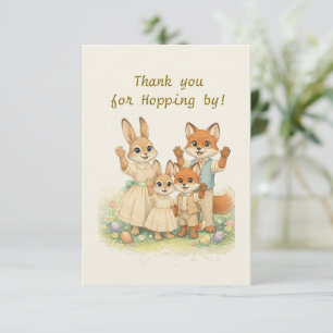 Remerciements Carte de remerciement de Pâques fantaisiste Famill
