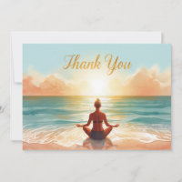 Carte de remerciement de position de yoga