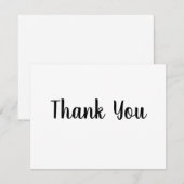 Remerciements carte de remerciement de style minimal simple (Devant / Derrière)