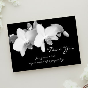 Remerciements Carte de remerciement de sympathie pour orchidée é
