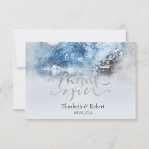 Remerciements Carte de remerciement de Winter Mountain Lake