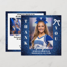 Carte de remerciement d'équipe de cheerleaders Pho