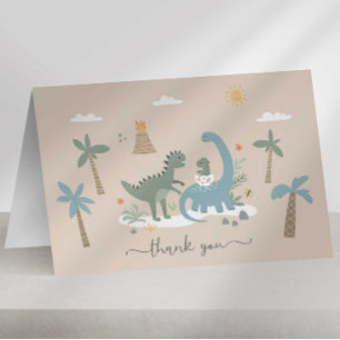 Remerciements Carte de remerciement dinosaure