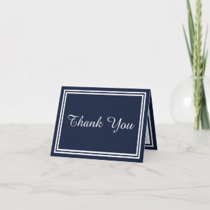 Remerciements Carte de remerciement Double Navy Trim