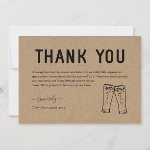 Remerciements Carte de remerciement drôle de bière gratuite