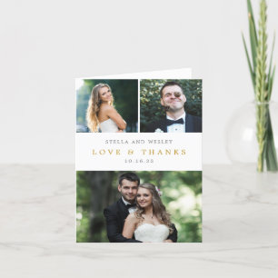 Remerciements Carte de remerciement éditables couleur collage pr