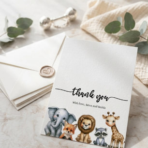 Remerciements Carte de Remerciement Éditables pour Baby Shower S