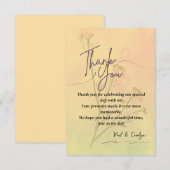 Remerciements Carte de remerciement élégante (Devant / Derrière)