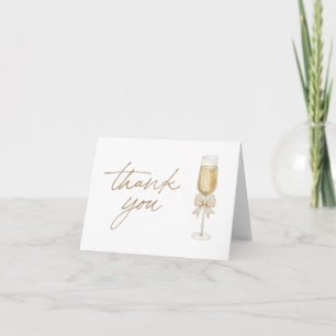 Remerciements Carte de remerciement élégante Champagne Chic avec