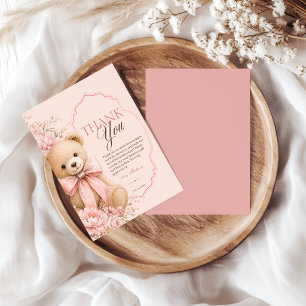Remerciements Carte de remerciement élégante pour Baby Shower Ou