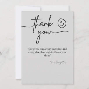 Remerciements Carte de remerciement élégante pour maman