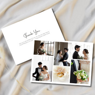 Remerciements Carte de remerciement élégante pour un mariage ave