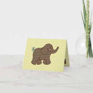 Remerciements Carte de remerciement éléphant bébé