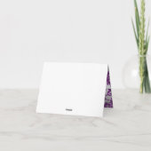 Remerciements Carte de remerciement en damas argenté et violet I (Dos)