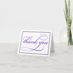 Remerciements Carte de remerciement en écriture calligraphique v