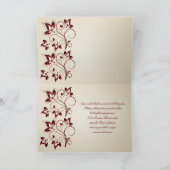 Remerciements Carte de remerciement en ivoire et claret (Intérieur)