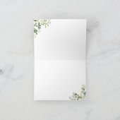Remerciements Carte de remerciement et d'amour à la verdure d'eu (Intérieur)